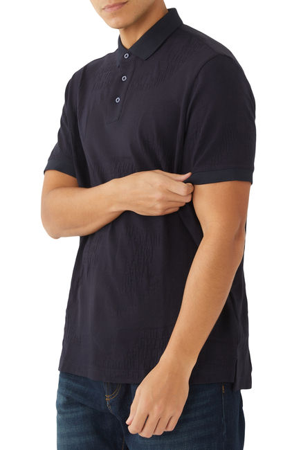 Logo Cotton Jacquard Polo Shirt